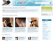 Tablet Screenshot of earhelp.co.uk